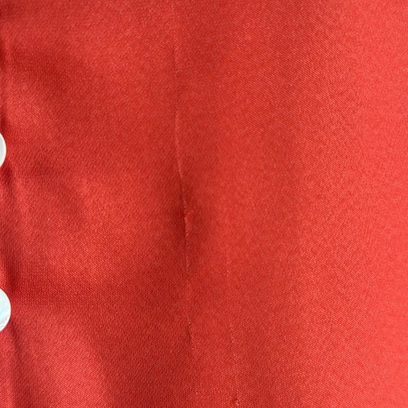 DOLAN Anthropologie Womens Top Blouse Tassle Tie Straps Button Up Lined Rust XXS - Picture 7 of 8